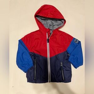 OshKosh B'gosh Red and Blue Windbreaker Jacket 12 Months Like New
